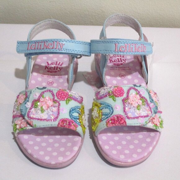 ❤️ sz 6, 9 Lelli Kelly Most Adorable Sparkly Toddler Girls Sandals NIB ❤️ - Picture 2 of 4